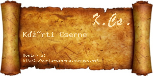 Kürti Cserne névjegykártya